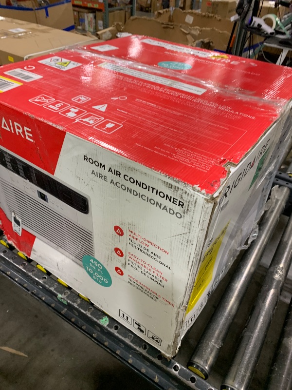 Photo 1 of Frigidaire 10,000 BTU Window Air Conditioner with Remote Control, Cools Up to 450 Sq. Ft., Quiet Operation, Eco Mode, 3 Fan Speeds, Auto Restart, White