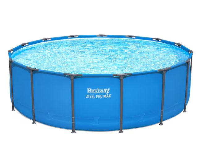 Photo 1 of Bestway Steel Pro MAX 15 Feet x 48 Inches Round Above Ground Swimming Pool for Backyard
