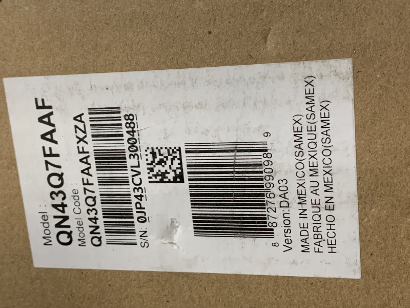 Photo 1 of Samsung 43-Inch Class QLED Q7F Series Samsung Vision AI Smart TV (2025 Model, 43Q7F) Quantum HDR, Object Tracking Sound Lite, Q4 AI Gen1 Processor, 4K upscaling, Gaming Hub, Alexa Built-in