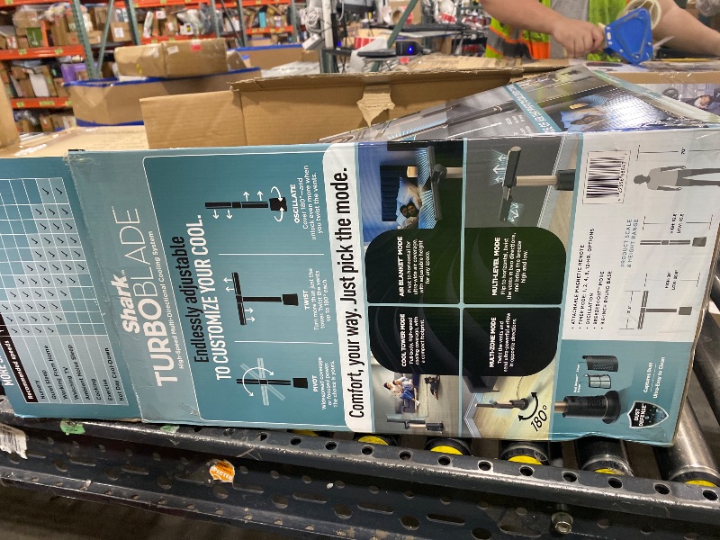 Photo 1 of Shark TurboBlade Fan—Ultra-customizable bladeless tower fan, pivots, twists, oscillates 180°, circulates and propels air, 10 noise levels + 10 speeds, easy to clean, charcoal, TF202S