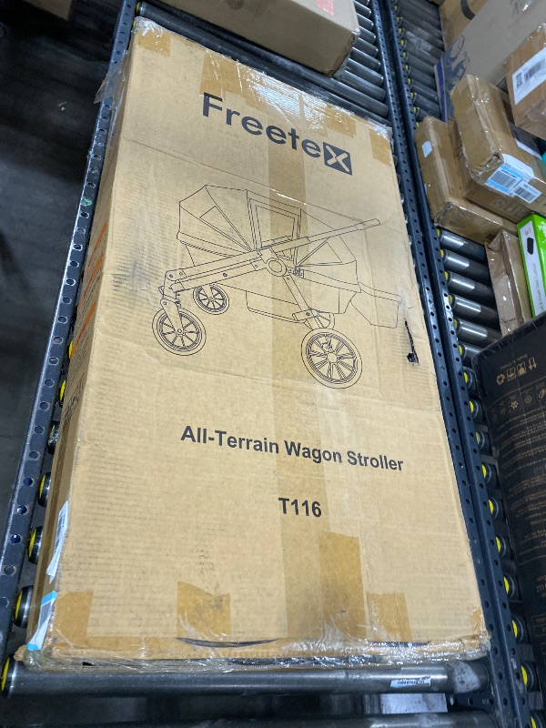 Photo 1 of Freetex Wagon Stroller for 2 Kids, Double Seat, All-Terrain with Removable UV-Protection Canopy, Adjustable Push/Pull Handle, Cup Holders & Snack Tray for Baby and Toddler