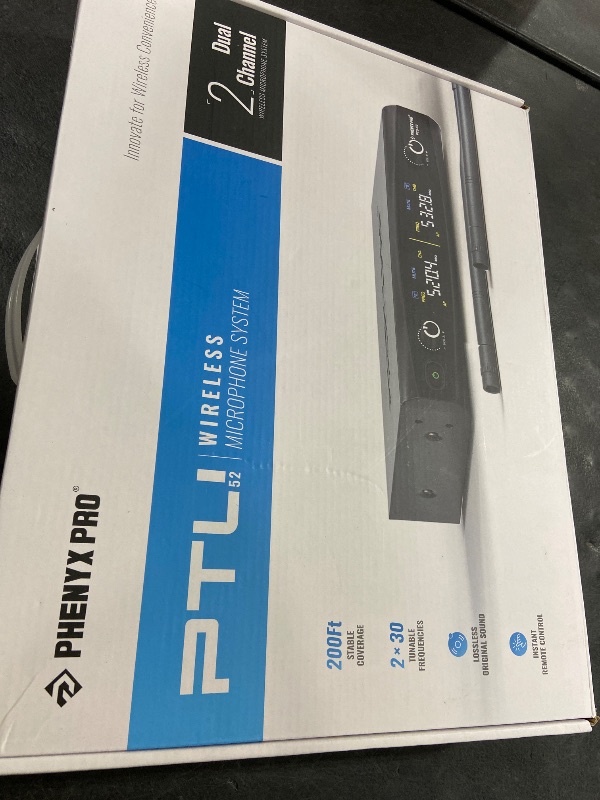 Photo 1 of Phenyx Pro Wireless Microphone System, Metal Wireless Mic Set, Handheld Cordless Dynamic Microphones for Singing, Karaoke, Church, 2x30 UHF Tunable Frequencies,200 ft Range (PTU-52-2H)