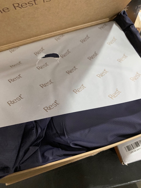 Photo 1 of REST® Evercool®+ Starter Sheet Set, King, Ivory, Breathable Bed Sheets for Hot Sleeper and Night Sweats, with Pillowcases, with Ionic+ Self-Cleaning Silver Yarn for Sensitive Skin, 3PCS No Flat Sheet BLUE NAVY