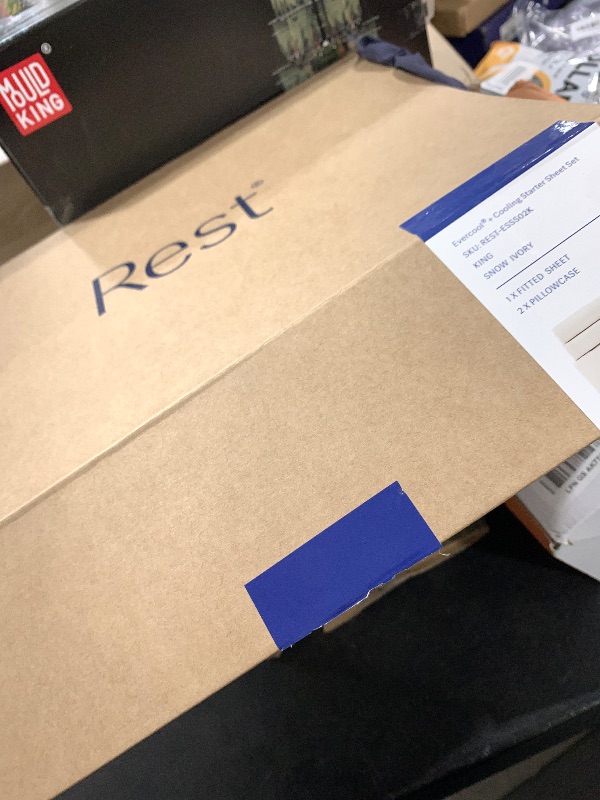 Photo 1 of REST® Evercool®+ Starter Sheet Set, King, Ivory, Breathable Bed Sheets for Hot Sleeper and Night Sweats, with Pillowcases, with Ionic+ Self-Cleaning Silver Yarn for Sensitive Skin, 3PCS No Flat Sheet BLUE NAVY