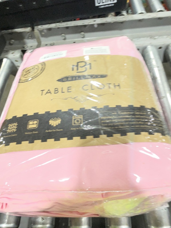 Photo 1 of BRILLMAX 6 Pack Pink Round Tablecloths 108 Inch for 48” Tables - 150 GSM Polyester Fabric, Floor Length Drop, Water, Stain & Wrinkle Resistant Cloth Cover for Wedding Reception Banquet Dining