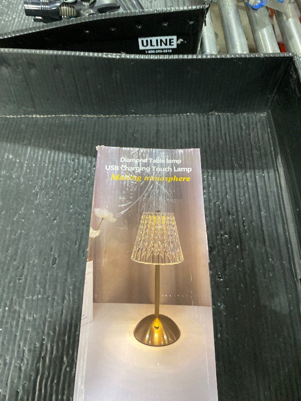 Photo 1 of Pickmesh 1 Pack Rattan Table Lamp Woven Boho Table Lamp with Gold Tone Base Wicker Night Light Cordless LED Desk Lamps for Living Room Bedroom Home Decor, 2600mah Battery Operated
