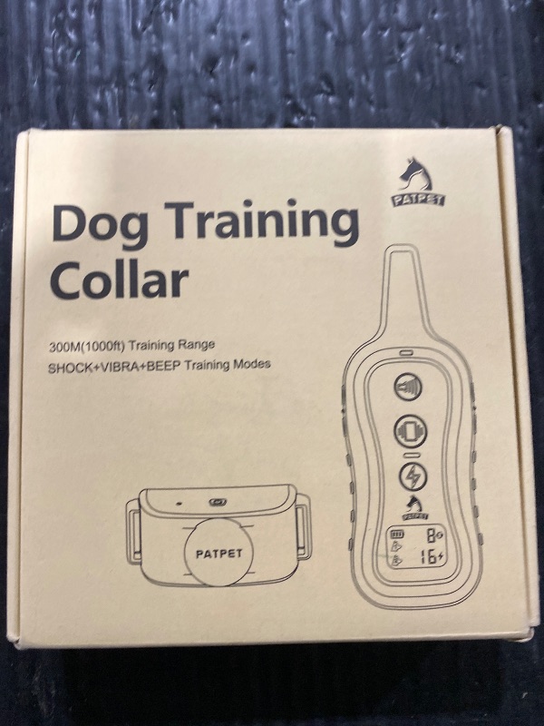 Photo 1 of PATPET Dog Training Collar Shock Collar with Remote - 3 Training Modes, Beep, Vibration and Shock, Up to 1000 ft Remote Range, Rainproof for Small Medium Large Dogs