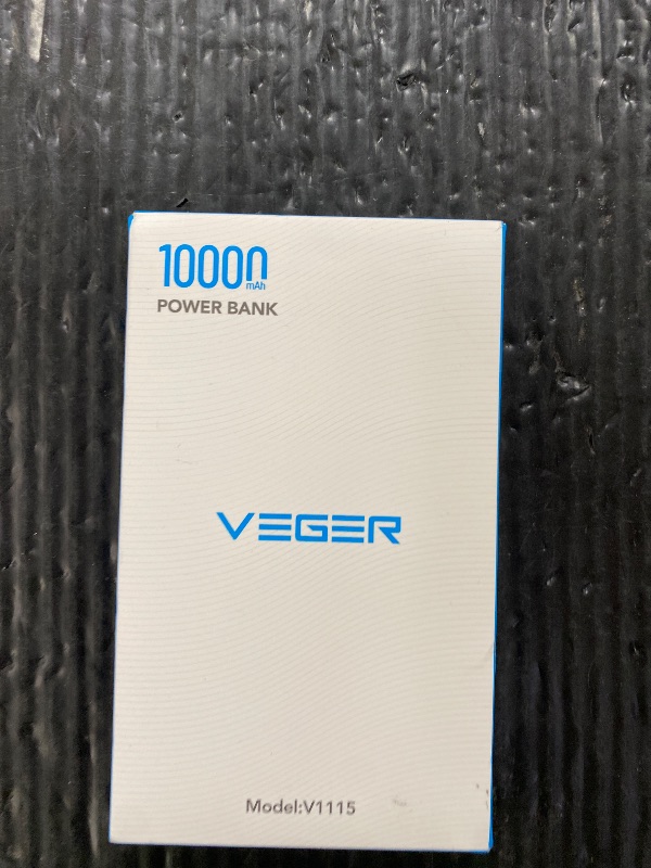 Photo 1 of VEGER Portable Charger with Built-in AC Plug and Cables, All in One 10000mAh Ultra Slim Power Bank Travel Essentials, USB C External Battery Pack Compatible with iPhone, Samsung, Android, Black