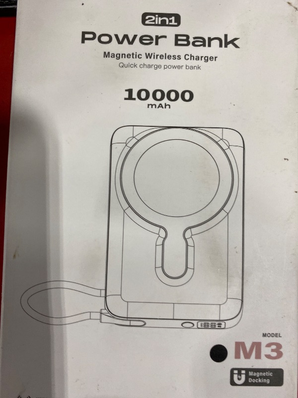 Photo 1 of 2026 Updated M3 Ultra Slim 0.4'' Wireless Power Bank, 10000mAh Magnetic Portable Charger with Built in Cable and Strap, LED Battery Pack Travel Essentials for iPhone 17/16/15/14/13/12/Pro Max Andriod