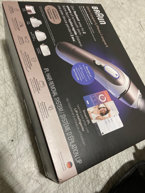 Photo 1 of Braun Skin i-Expert Smart IPL PL7219 at Home Laser Hair Removal for Women and Men with App, Premium Pouch, Venus Razor, 2 Smart Heads, Facial Trimmer