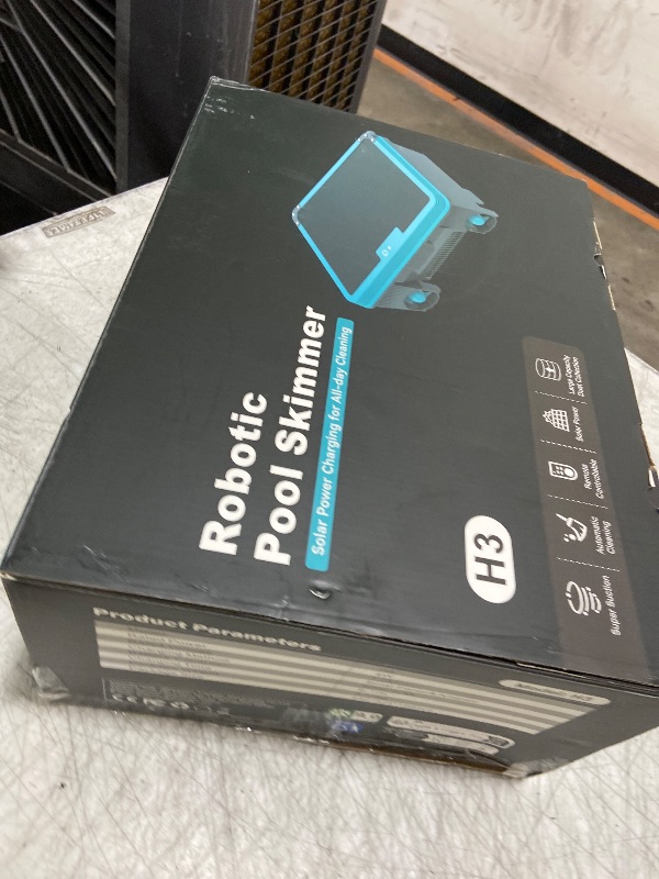 Photo 1 of Solar Powered Pool Skimmer, Cordless Pool Cleaner, Robotic Pool Vacuum-H3 Overground Robotic Pool Skimmer Robot with AppSelf-Parking (App Support)
