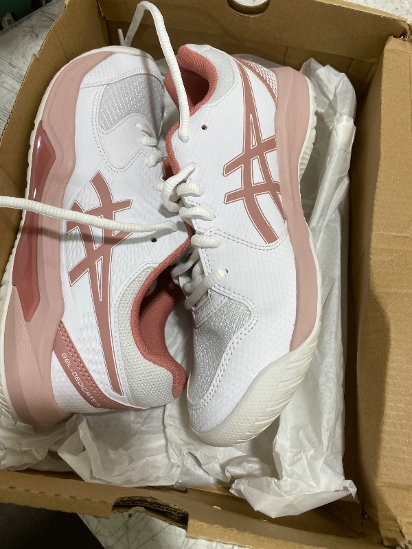 Photo 1 of ASICS Women's Gel-Dedicate 8 Tennis Shoes, 8, White/Rose Rouge
