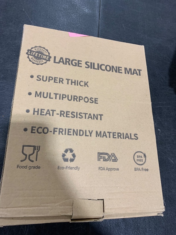 Photo 1 of 47.2"x23.6"(120cmx60cm) Large Silicone Mat for Kitchen Counter, Non-Slip Heat Resistant Countertop Protector, Waterproof Multipurpose Mat for Kitchen Island, Deep Blue