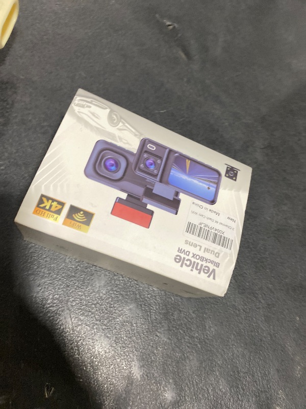 Photo 1 of 3 Channel 4K Dash Cam with 5GHz WiFi & APP Control, 4K+1080P+1440P Dash Cam Front and Rear Inside with 64GB Card, Dash Camera for Cars with Night Vision, Loop Recording, 24H Parking Mode, G-Sensor