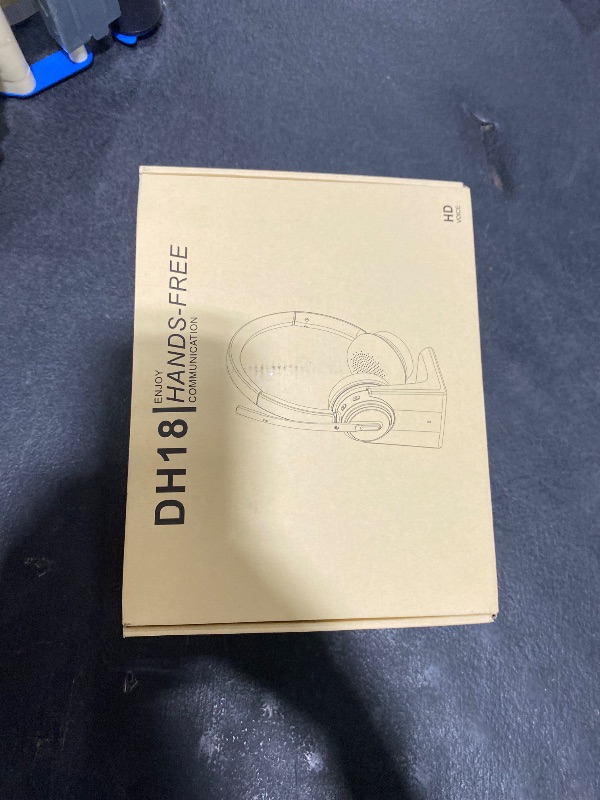 Photo 1 of Mopchnic Wireless Headset with Noise Cancelling Microphone, On-Ear Bluetooth Headset with USB Dongle, Mute Function & Charging Base, Wireless Headphones for Work from Home and Call Center (Black)