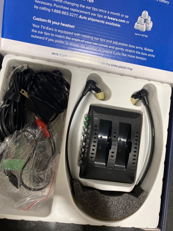 Photo 1 of TV Ears Digital Wireless Headset System for Seniors – Personal Volume Control, TV Hearing Device, No Audio Delay, Plug-N-Play, Works with Most TV Brands, Ideal for Hearing Impaired – Model 11741