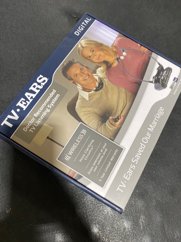 Photo 1 of TV Ears Digital Wireless Headset System for Seniors – Personal Volume Control, TV Hearing Device, No Audio Delay, Plug-N-Play, Works with Most TV Brands, Ideal for Hearing Impaired – Model 11741