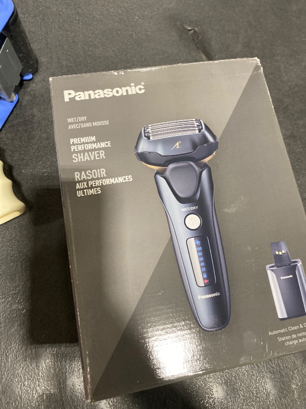 Photo 1 of Panasonic Electric Razor for Men, Electric Shaver for Men, ARC5 with Premium Automatic Cleaning and Charging Station, Wet Dry Shaver, Cordless Razor, with Pop-Up Trimmer ES-LV97-K, Black