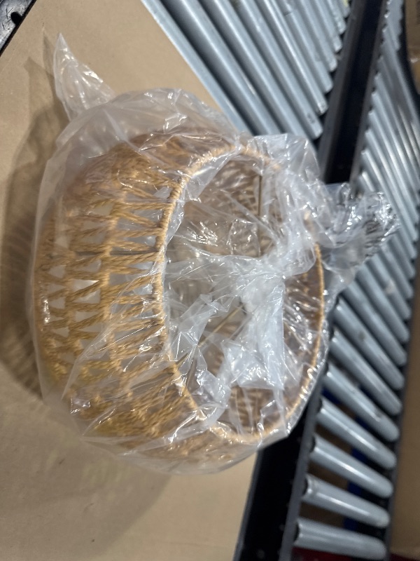 Photo 1 of Rattan Lamp Shade, Retro Farmhouse Wicker Lampshade Replacement, 12.6" D×6.7" H Large Round Woven Lamp Shade for Floor Light, Pendant Light, Chandelier