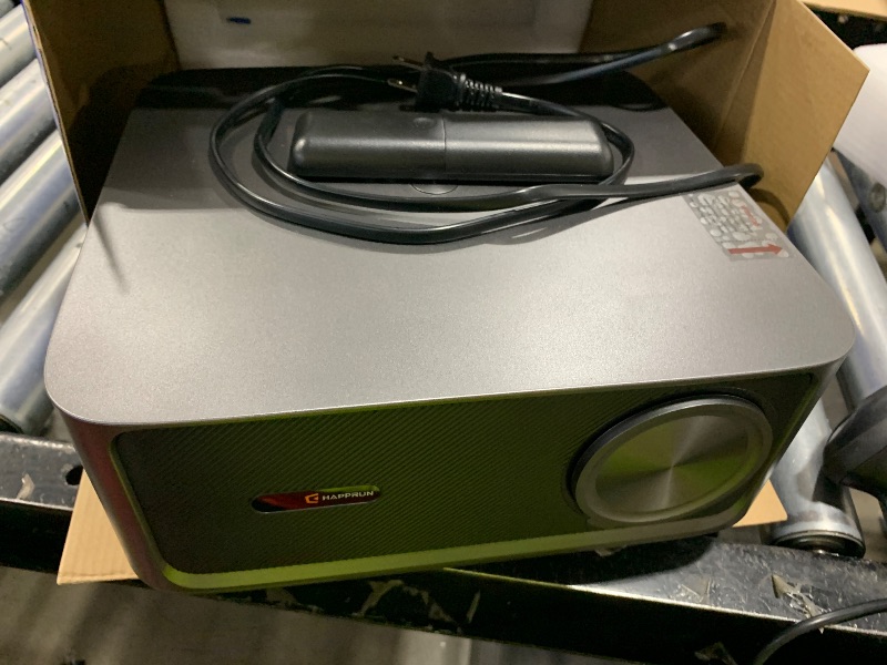 Photo 1 of HAPPRUN 2500 ANSI Lumens Outdoor Projector with Built-in Streaming Apps, 4K Decoding Resolution, Dolby Audio, WiFi 6 and Bluetooth 5.2 for Indoor and Outdoor Home Theater