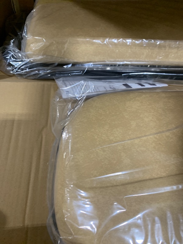Photo 1 of 10L0L Golf Cart Rear Flip Seat Kit for EZGO RXV/Freedom RXV Gas and Electric Model 2008-up, Steel Frame and Folding Seat Cushion-Tan