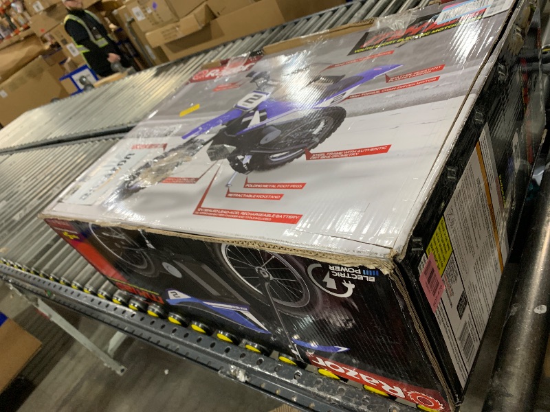 Photo 1 of Razor MX125 Dirt Rocket Electric-Powered Bike with Authentic Motocross Geometry, Rear-Wheel Drive,100-watt, high-Torque, Chain-Driven Motor, for Kids 7+, Blue