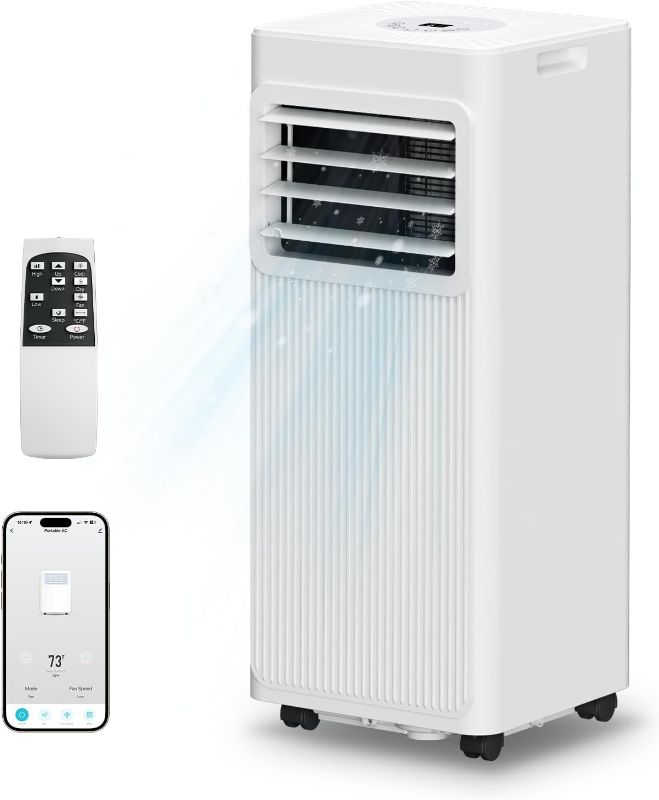 Photo 1 of Portable Air Conditioners 16,000 BTU 5-in-1 Air Conditioner Portable Up to 850 Sq.Ft., Portable AC Unit with Cool, Fan, Dehumidifier, 24H Timer, Sleep Smart WiFi Remonte Installation Kit Included