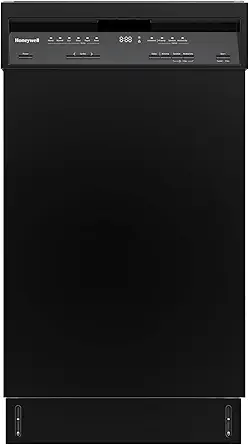 Photo 1 of Honeywell 18 Inch Dishwasher with 8 Place settings, 6 Washing Programs, Stainless Steel Tub, UL/Energy Star- Black