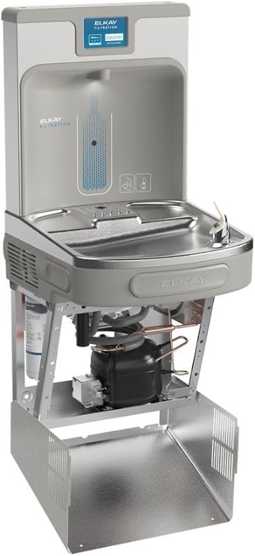 Photo 1 of Elkay LZS8WSLK ezH2O Bottle Filling Station & Single ADA Cooler Filtered Refrigerated Light Gray