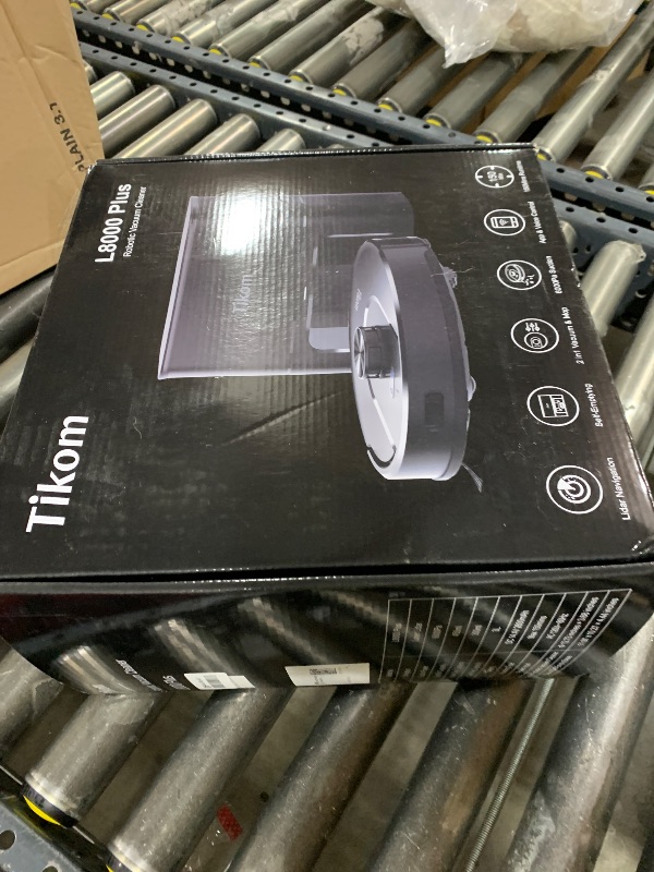 View 2 of Tikom Robot Vacuum and Mop, 6000Pa Robotic Vacuum Cleaner with Self-Emptying Base, 90 Days Capacity, LiDAR Navigation, Home Mapping, Ideal for Pet Hair, Hard Floors, Carpet (L8000 Plus)
