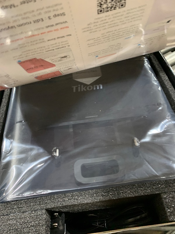 View 3 of Tikom Robot Vacuum and Mop, 6000Pa Robotic Vacuum Cleaner with Self-Emptying Base, 90 Days Capacity, LiDAR Navigation, Home Mapping, Ideal for Pet Hair, Hard Floors, Carpet (L8000 Plus)