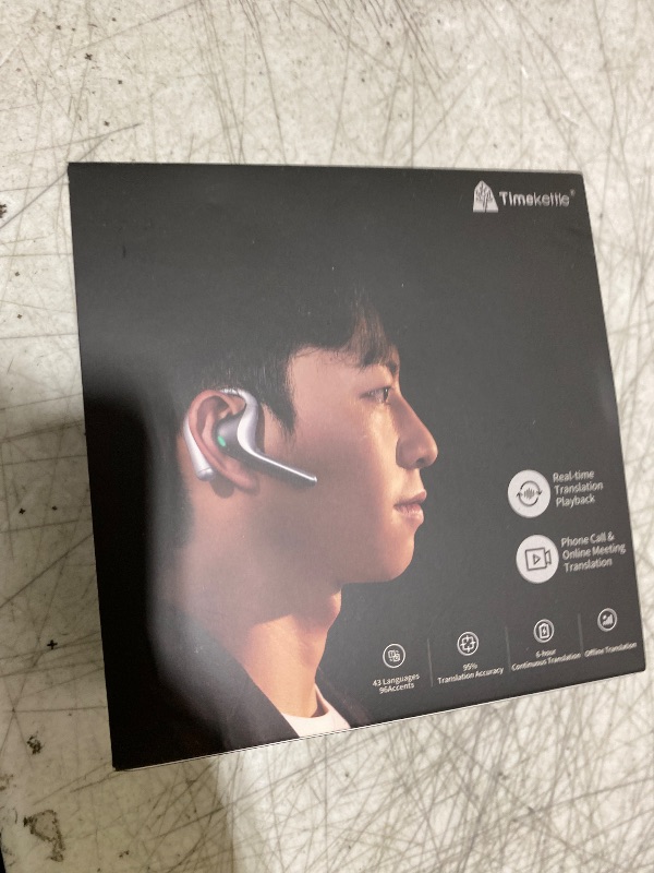 Photo 1 of Timekettle W4 Pro AI Interpreter Earbuds, Real-Time Bidirectional Voice Translation,50+ Languages, Video and Call Bluetooth Translator,for Business, Compatible with iOS/Android Gray