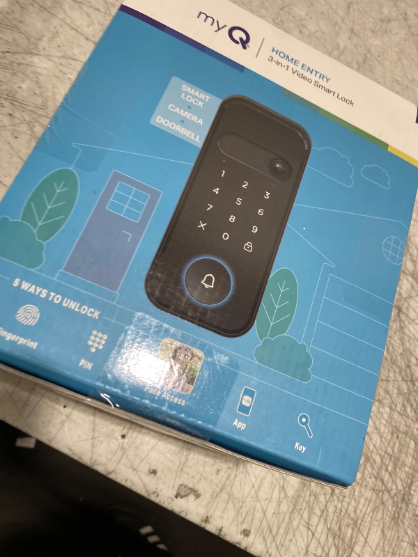 Photo 1 of myQ Secure View™ 3-in-1 Smart Lock with 2K HDR Video Doorbell Camera, Face Access, Fingerprint Access, PIN & App Control — Intelligent Entry with Built-in Camera, Color Night Vision & Two-Way Audio