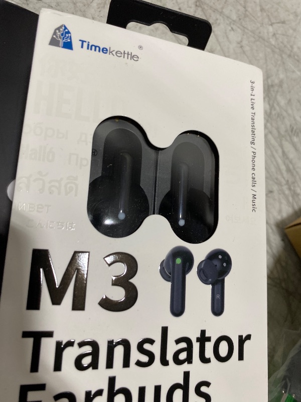 Photo 1 of Timekettle M3 3-in-1 Language Translator Earbuds, Real-Time Translation in 43 Languages and 96 Accents, Offline Translator, No Subscription, Two-Way Voice Translator for Travel and Business