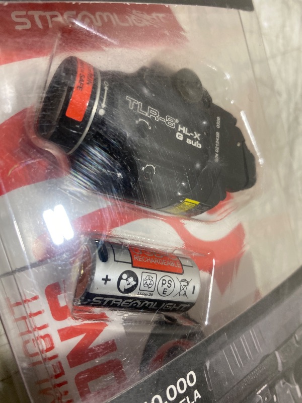 Photo 1 of Streamlight 69478 TLR-8 HL-X G sub USB 1000-Lumen Weapon Rail-Mounted Rechargeable Tactical Flashlight with Integrated Green Aiming Laser for Select 1913 Only, Black