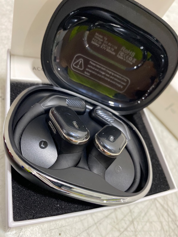 Photo 1 of TRAUSI Open Ear Wireless Earbuds Bluetooth Headphones, 80H Playtime Stereo Ear Buds with ENC Noise Cancelling, Fast Charging, IPX7 Waterproof Sports Earphones with Earhook for Running/Workouts Black