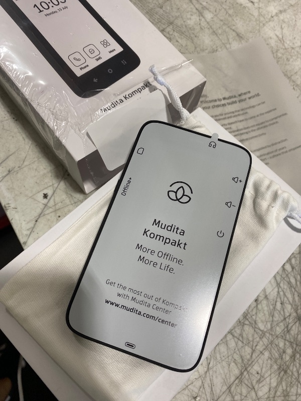 Photo 1 of mudita Kompakt Minimalist Dumb Phone with E Ink® Display – Unlocked Cell Phone for Focus, Privacy & Distraction-Free Living, Long Battery Life, Bluetooth, Easy to Use - Charcoal Black