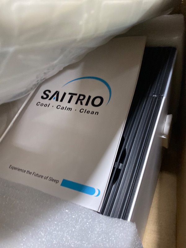 Photo 1 of SAITRIO Cooling Mattress Pad, Active Hydro-Powered Bed Cooling System for Night Sweats, Menopause & Hot Sleepers - Ultra-Thin Mattress Topper, Quiet & Clean, Single/Twin Size (28"×63" Pad)