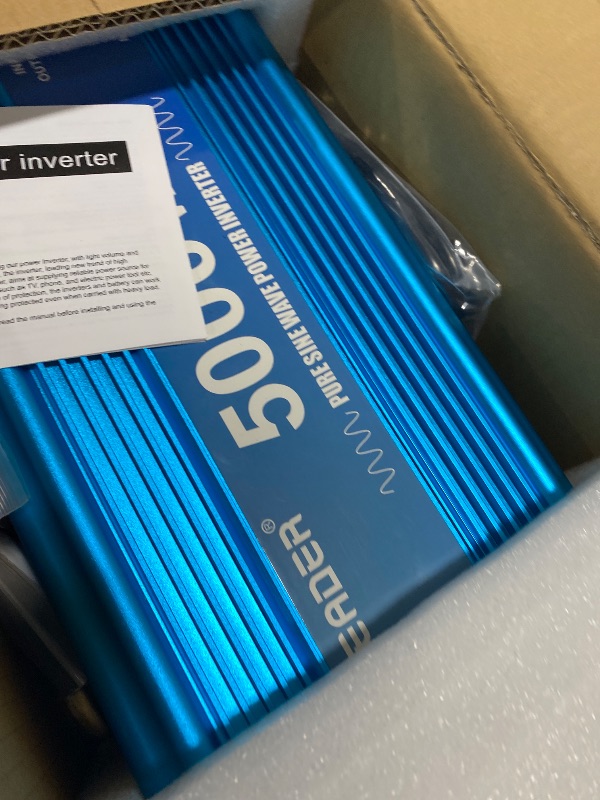Photo 1 of 5000 watt Inverter Pure sine Wave Inverter 48V to 110V/120V Power Inverter, 10000W Peak DC to AC Inverter with LCD Display 4 AC Outlets,USB Port, Wireless Remote Control for Truck, RV, Solar Off-Grid