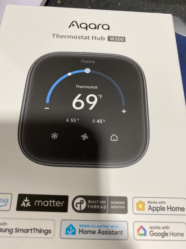 Photo 1 of Aqara Smart Thermostat W200 with Apple Adaptive Temperature & Clean Energy Guidance, 4" Touchscreen, Matter Controller, Built-in Radar Sensor, Works with Apple Home, Siri, Google Assistant, Alexa
