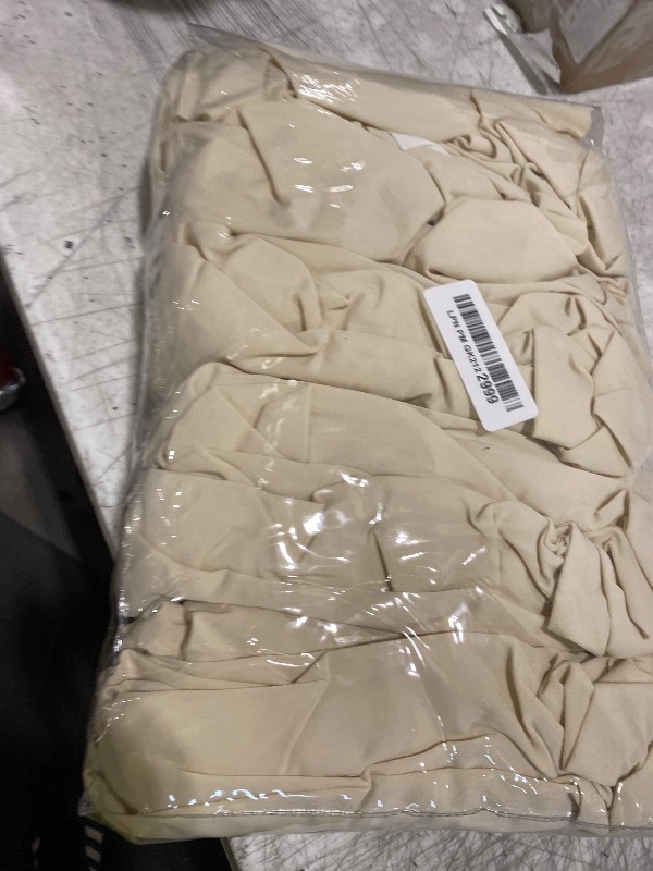 Photo 1 of DREAHOTEXTIL 12Pcs Outdoor Cushion Covers, Patio Cushion Covers,Stretch Elastic Slipcovers, Replacement Washable & Reusable Furniture Protector for Patio Couch (Beige,Cover Only)