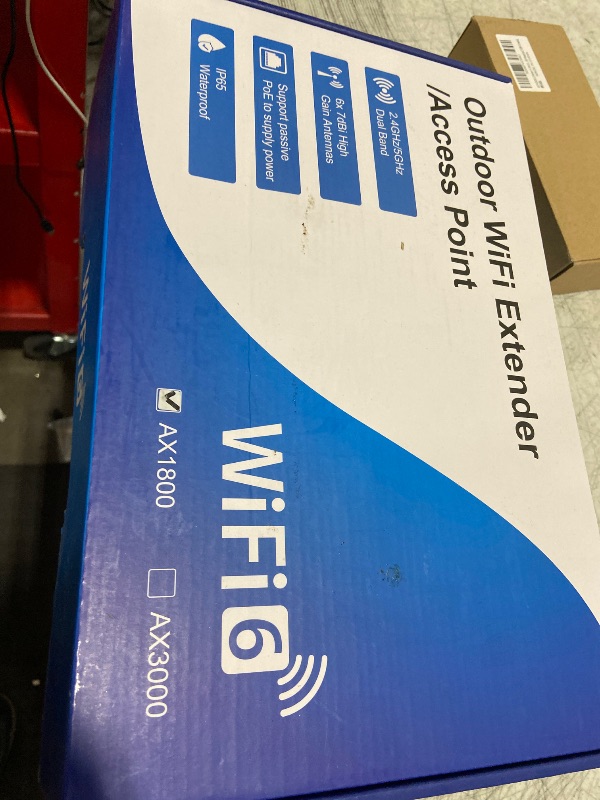 Photo 1 of Outdoor WiFi Extender AX1800, Outdoor High Power Long Range WiFi Booster with 6 Antennas, Dual Band Outdoor Access Point Gigabit Port, WiFi Extenders Booster for Backyard, Garage, Farm, Pool