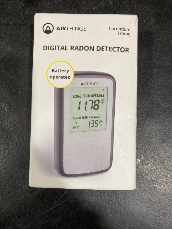 Photo 1 of Airthings Corentium Home Radon Detector 223 Portable, Lightweight, Easy-to-Use, (3) AAA Battery Operated, USA Version, pCi/L