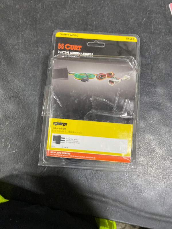 Photo 1 of USED////CURT 56468 Custom 4-Pin Trailer Wiring Harness, Fits Select 2021+ Ford Bronco with LED Lights, Vehicle-Side T-Connector, Plug-and-Play No-Splice Install, Tail Light Converter, Dust Cover