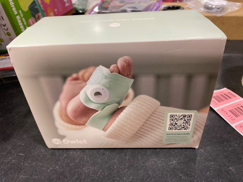 Photo 1 of Owlet Dream Sock Smart Wearable Baby Monitor Tracks Heart Rate & Oxygen in Real Time Parents Receive Alerts, Sleep Insights & More via App - Mint