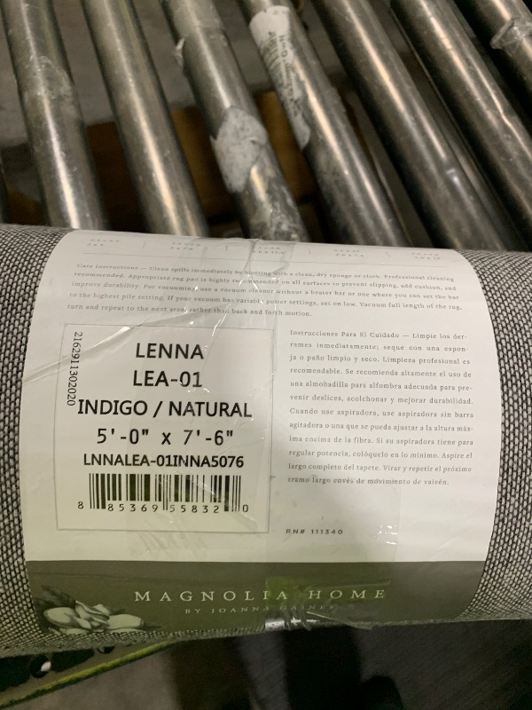 Photo 1 of Loloi Magnolia Home Lenna Indigo/Natural 5'-0" x 7'-6" Area Rug