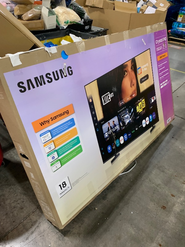 Photo 1 of Samsung 75-Inch Class Crystal UHD U8000F 4K Smart TV (2025 Model) Endless Free Content Processor, MetalStream Design, Knox Security, Alexa Built-in