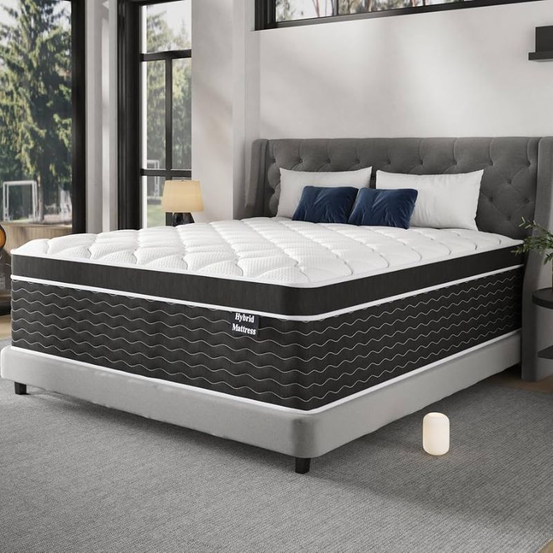 Photo 1 of Ruoysun Mattress RB12CKT1, King Size Mattress 12 Inch, Firm Hybrid Mattress