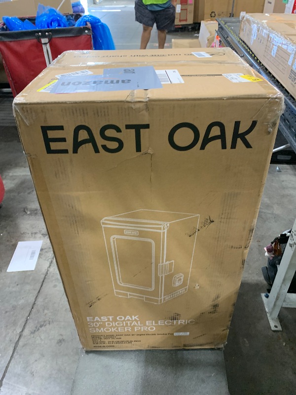 View 2 of EAST OAK 30" Electric Smoker for Outdoors | Built-in Meat Probe Up to 6× Longer Smokes on a Single Load | Side Chip Loader for Smoking | Bigger Batches with 725 sq in Cooking Area, Mist Silver