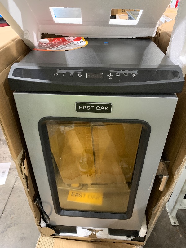 View 4 of EAST OAK 30" Electric Smoker for Outdoors | Built-in Meat Probe Up to 6× Longer Smokes on a Single Load | Side Chip Loader for Smoking | Bigger Batches with 725 sq in Cooking Area, Mist Silver
